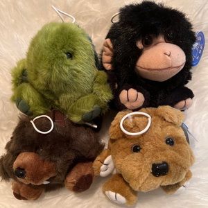 Lot of 4  Vintage MJC Purr-fection plush stuffed animal balls w/tags D9